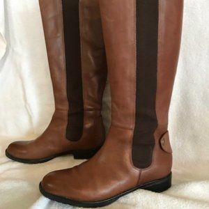 Franco Sarto L-Tahini Leather, Brown LE Boots Size 8.5 M